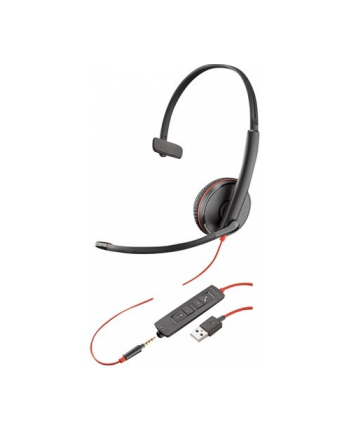 POLY Blackwire C3215 USB-A Mono headser incl. 3.5mm jack plug Single Unit