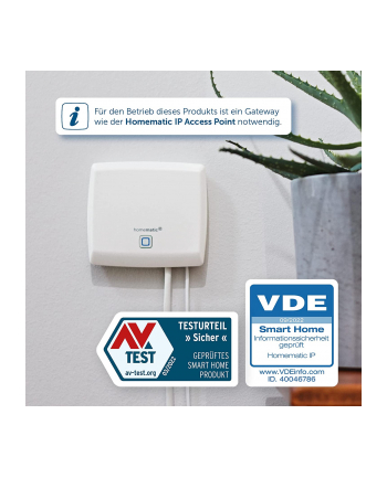 Homematic IP switching actuator for brand switches (HmIP-BSL), button (Kolor: BIAŁY, with signal light)