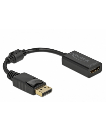 DeLOCK Adapter DisplayPort 1.1 male > HDMI female, passive (Kolor: CZARNY, 15cm)