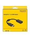 DeLOCK Adapter DisplayPort 1.1 male > HDMI female, passive (Kolor: CZARNY, 15cm) - nr 6