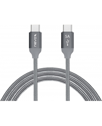 Nevox USB 2.0 cable, USB-C connector > USB-C connector (grey, 1 meter, PD, charging with up to 100 watts) nr 2