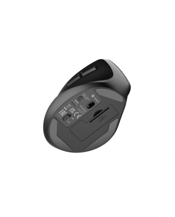 natec Mysz bezprzewodowa wertykalna Crake 2 2400 DPI Bluetooth 5.2 + 2.4GHz dla leworęcznych Czarna