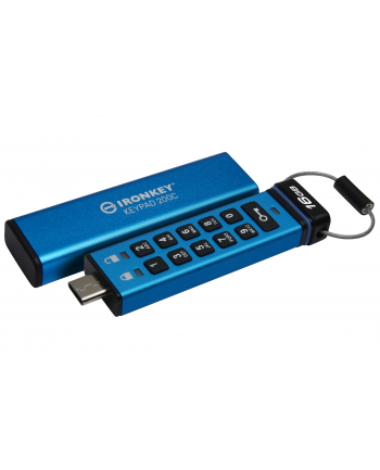 KINGSTON 16GB USB-C IronKey Keypad 200C FIPS 140-3 Lvl 3 Pending AES-256