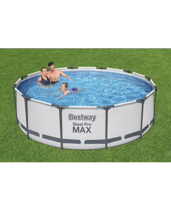 Bestway Steel Pro MAX pool set, O 366cm x 100cm, swimming pool (light grey, with filter pump)