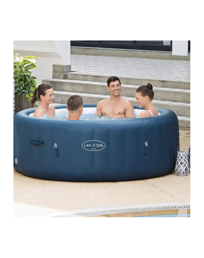 Bestway LAY-Z-SPA Milan AirJet Plus whirlpool, with app control, swimming pool (blue, O 196cm x 71cm) główny