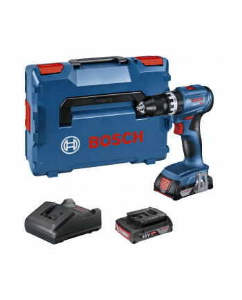 bosch powertools Bosch Cordless Impact Drill GSB 18V-45 Professional, 18V (blue/Kolor: CZARNY, 2x Li-Ion battery 2.0Ah, in L-BOXX)
