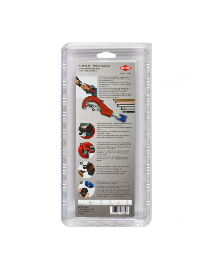KNIPEX TubiX XL pipe cutter (red, O 6 - 76mm) główny