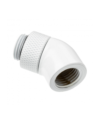 Alphacool icicle angle adapter 45 czerwonyatable G1/4 male to G1/4 female - Kolor: BIAŁY, connections (Kolor: BIAŁY)