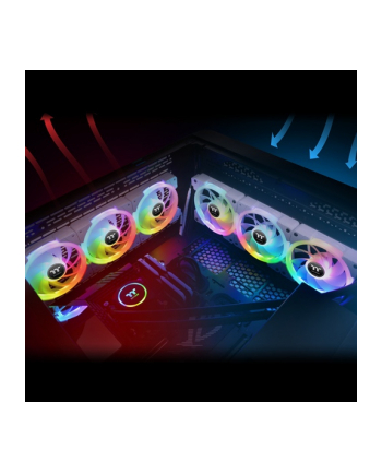 Thermaltake SWAFAN EX12 RGB PC Cooling Fan White TT Premium Edition, case fan (Kolor: BIAŁY, pack of 3, incl. controller)