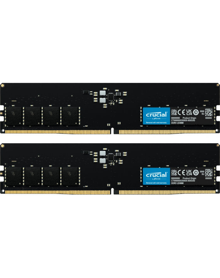 Crucial DDR5 32GB - 5200 - CL - 42 - Dual-Kit - DIMM -CT2K16G52C42U5, Kolor: CZARNY główny