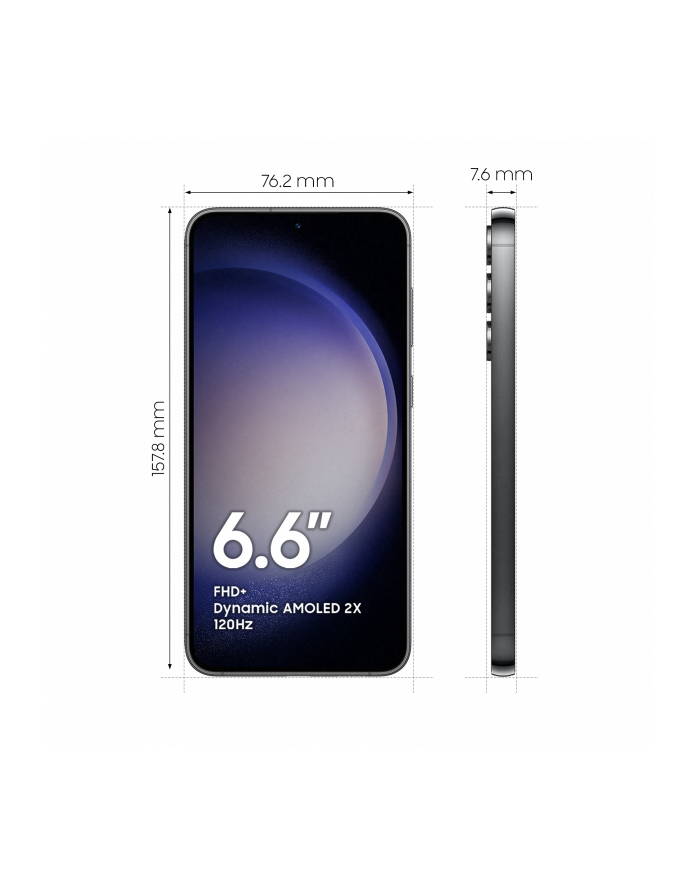 Samsung Galaxy S23+ - 6.6 - 256GB - System Android 13 - 8GB - phantom Kolor: CZARNY główny