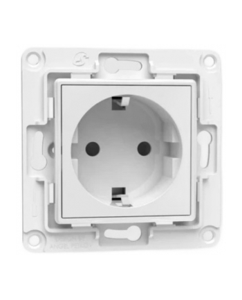 Shelly wall socket (wersja europejska) (Kolor: BIAŁY, flush-mounted)