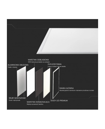 Panel V-TAC SKU2160246 VT-6060-6 4000K 40W 4950lm