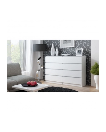top e shop M8 MALWA KOMODA 140CM 8 SZUFLAD BIAŁY