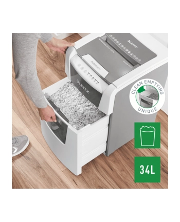 Niszczarka Leitz IQ AutoFeed 100, P4, 100 kartek, 34 l kosz