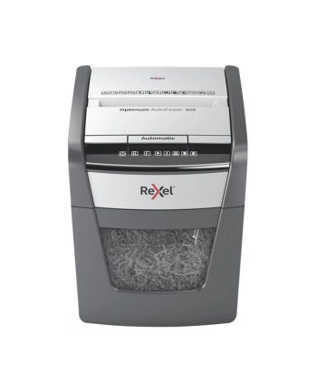 Niszczarka Rexel Optimum AutoFeed+ 50X, (P-4), 50 kartek, 20 l kosz