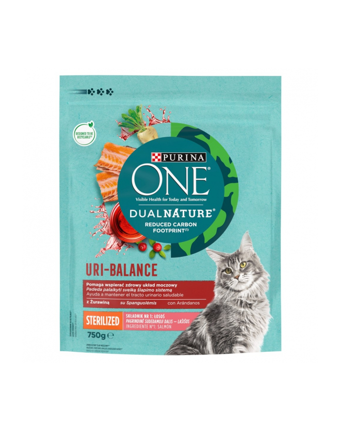 purina nestle Purina ONE DUAL NATURE Żurawina Sterilcat Łosoś 750g główny