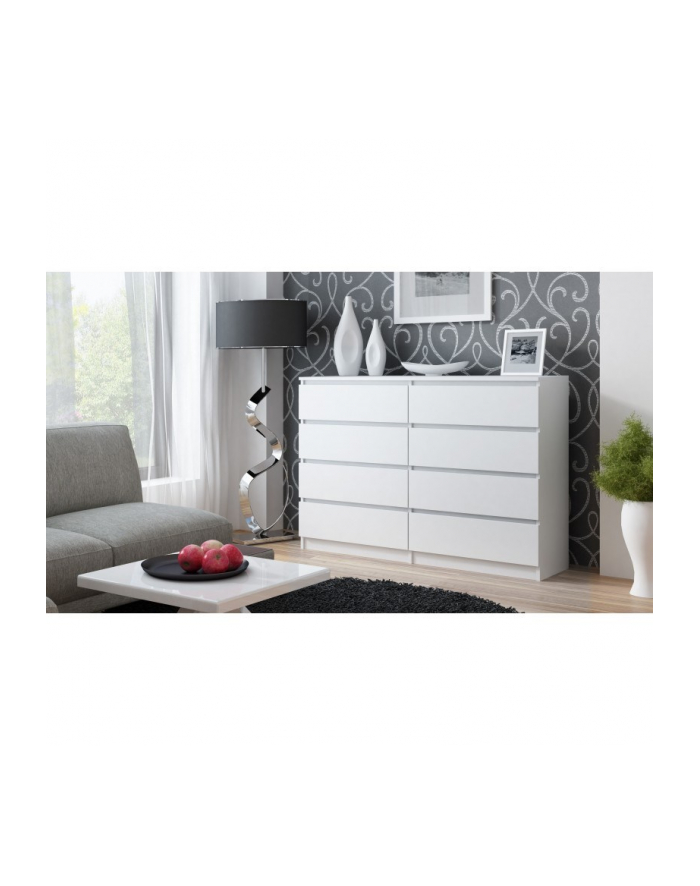 top e shop M8 MALWA KOMODA 140CM 8 SZUFLAD BIAŁY główny