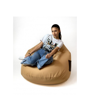 go gift Pufa worek sako CHILLOUT kremowy-brązowy XXL 140x100