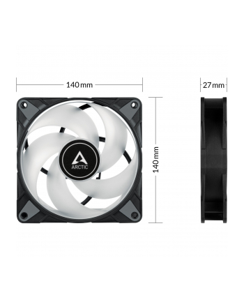 arctic cooling Wentylator ARCTIC P14 PWM PST A-RG 140mm (3PCS)