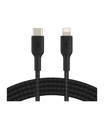 BELKIN KABEL LIGHTNING TO USB-C, 1M, OPLOT, CZARNY