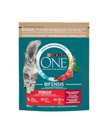 purina nestle PURINA ONE Sterilcat Bogata w Wołowinę i Pszenicę 800g
