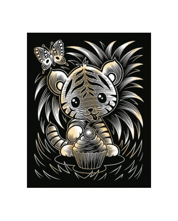 sequin art Artfoil Gold Kawaii Tiger 1621