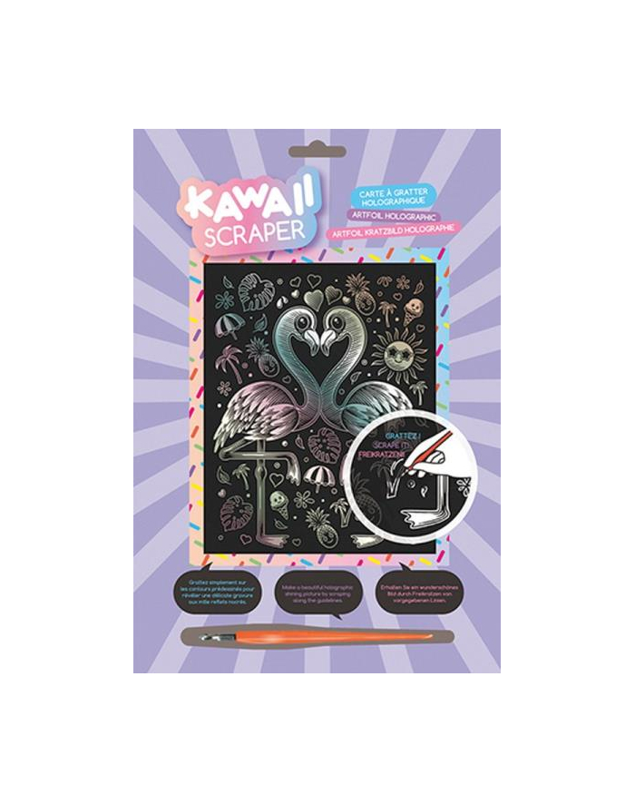 sequin art Artfoil Holographic Kawaii Pink Flamingo 1820 główny