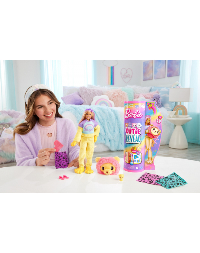 Lalka Barbie Cutie Reveal Lew Seria Słodkie stylizacje HKR06 MATTEL główny