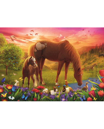 Puzzle 500el Konie na łące 37451 Trefl nr 1