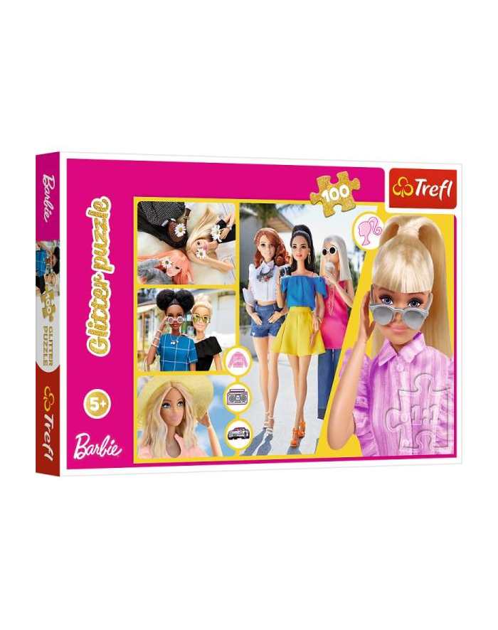 Puzzle 100 Glitter brokatowe Barbie / Mattel Barbie Trefl główny