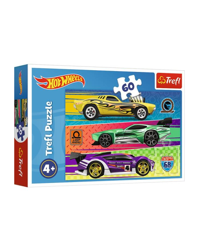 Puzzle 60el Wyścig / Mattel Hot Wheels 17389 Trefl główny