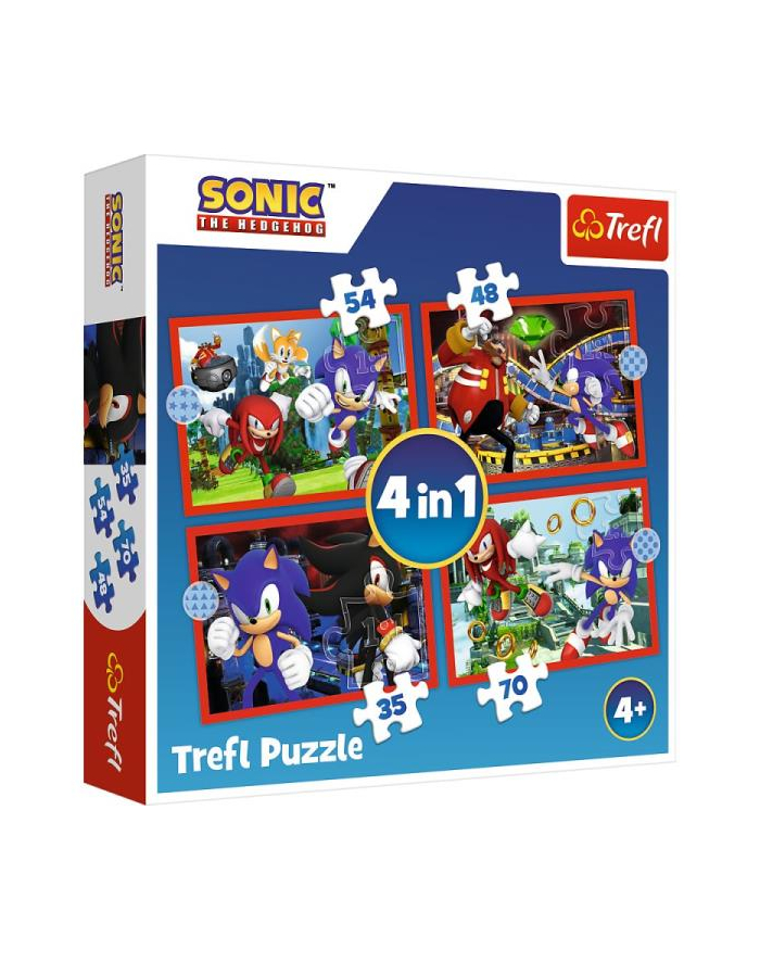 Puzzle 4w1 Przygoda Sonica / SEGA Sonic The Hedgehog 34625 Trefl główny