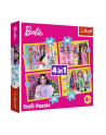 Puzzle 4w1 Wesoły świat Barbie / Mattel Barbie 34626 Trefl - nr 1