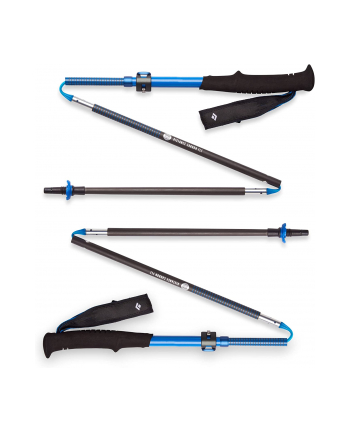 Black Diamond Trekking poles Distance Carbon FLZ, fitness equipment (blue, 1 pair, 110-125 cm)