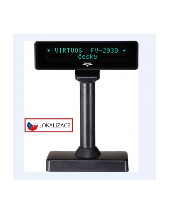 Wyświetlacz Klienta Virtuos Vfd Virtuos Fv 2030B 2X20 9Mm Seryjny Czarny główny