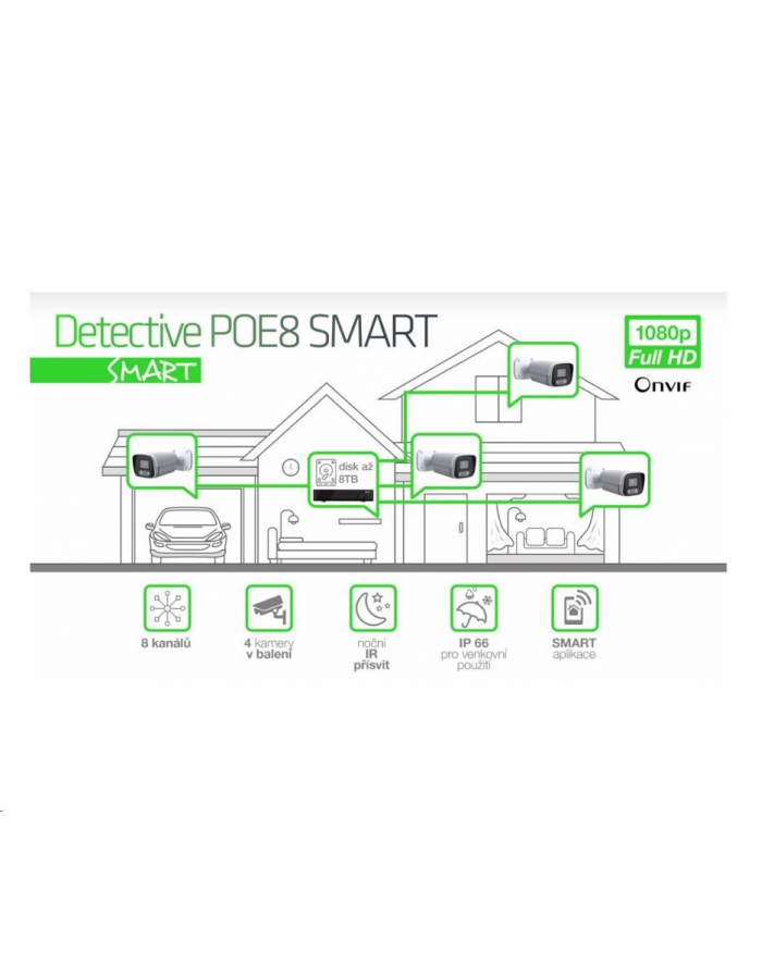 System Kamer Evolveo Detective Poe8 Smart (Det Poe8) główny