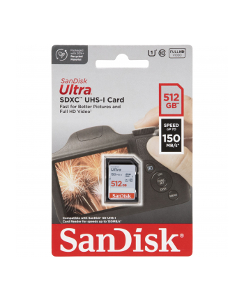 Sandisk 512GB Sdxc Ultra 150Mb/S C10 Uhs-I nr 1