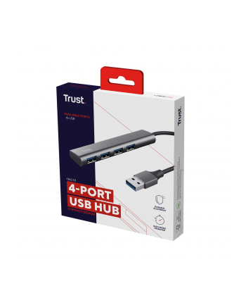 Trust Hub USB 3.1 Gen 1 Halyx-4-port 1+4 Porty ciemnoszary (HALYX4PORT)