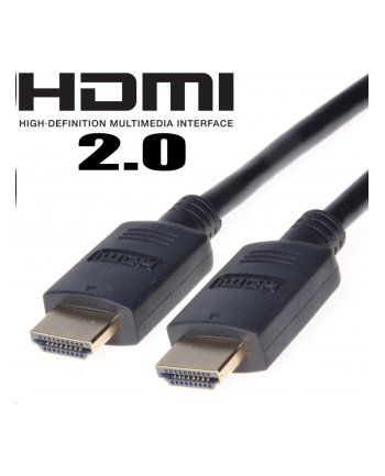 Premiumcord HDMI 2.0 High Speed + Ethernet kabel, zlacené konektory, 1m (PRC)