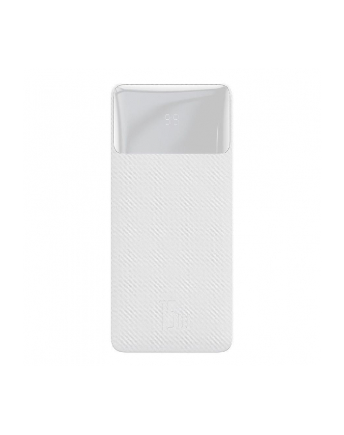 Baseus Bipow powerbank z wyświetlaczem 10000mAh 15W biały (Overseas Edition) + kabel USB-A - Micro USB 0.25m biały (PPBD050002) główny