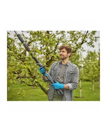 GARD-ENA Cordless Telescopic Pruning Shears HighCut 250/18V P4A solo, 18V (dark grey/turquoise, without battery and charger, POWER FOR ALL ALLIANCE)