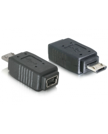 ADAPTER USB MINI(F)->USB MIKRO(M)+NIKIEL