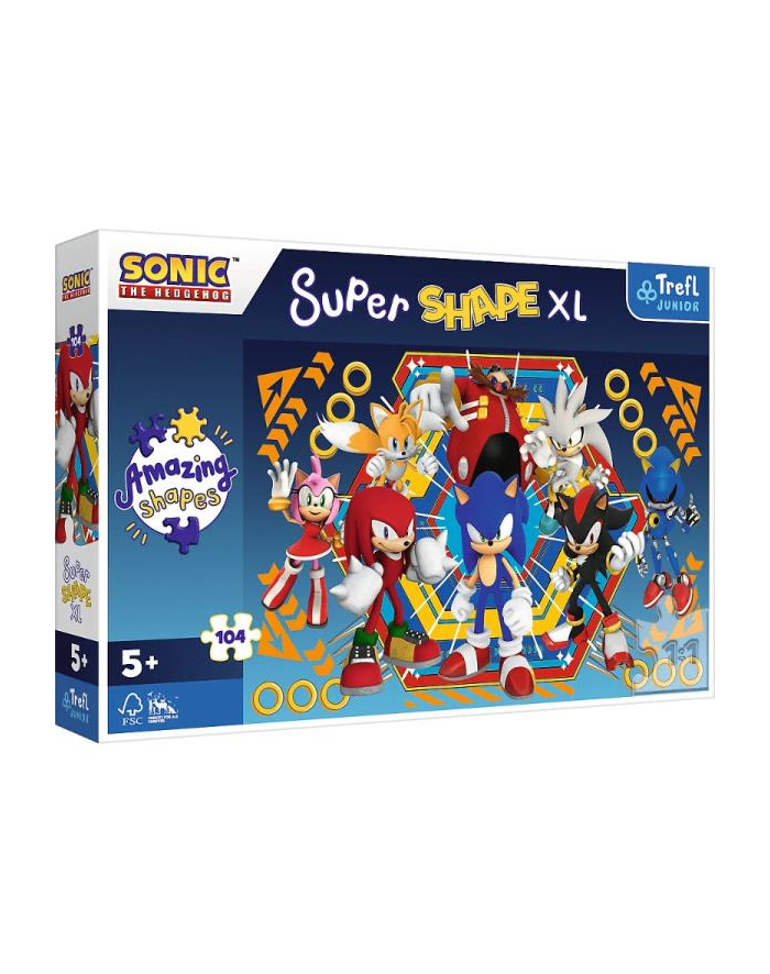 Puzzle 104el XL Super Shape - Swiat Sonica / SEGA Sonic Hedgehog 50032 Trefl główny