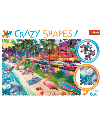 Puzzle 600 Crazy Shapes Plaża w Miami 11132 Trefl nr 2