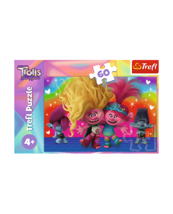 Puzzle 60el Przyjacielskie Trolle Trolls 3 17386 Trefl