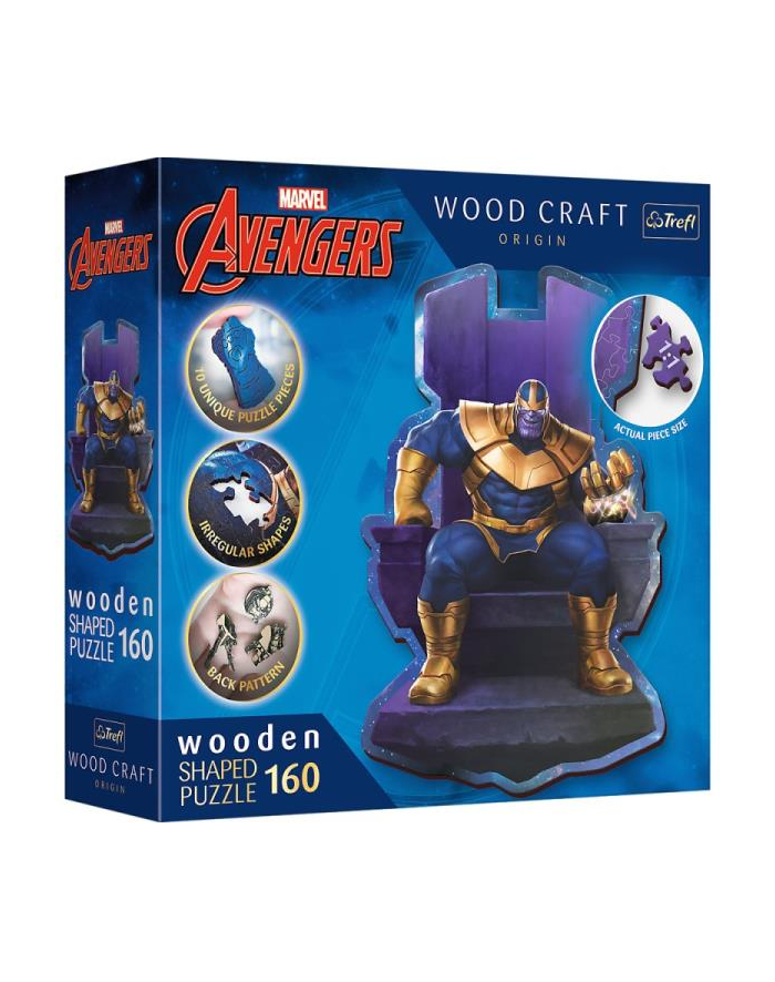 Puzzle drewniane 160el. Avengers Thanos na tronie 20184 Trefl główny