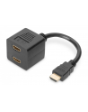 digitus Kabel rozdzielacz/splitter HDMI HighSpeed 1080p 24Hz FHD Typ HDMI A/2xHDMI A M/Ż 0,2m Czarny - nr 12