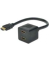 digitus Kabel rozdzielacz/splitter HDMI HighSpeed 1080p 24Hz FHD Typ HDMI A/2xHDMI A M/Ż 0,2m Czarny - nr 4