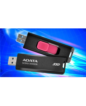 adata Dysk SSD zewnętrzny SC610 500G USB3.2A Gen2 czarny